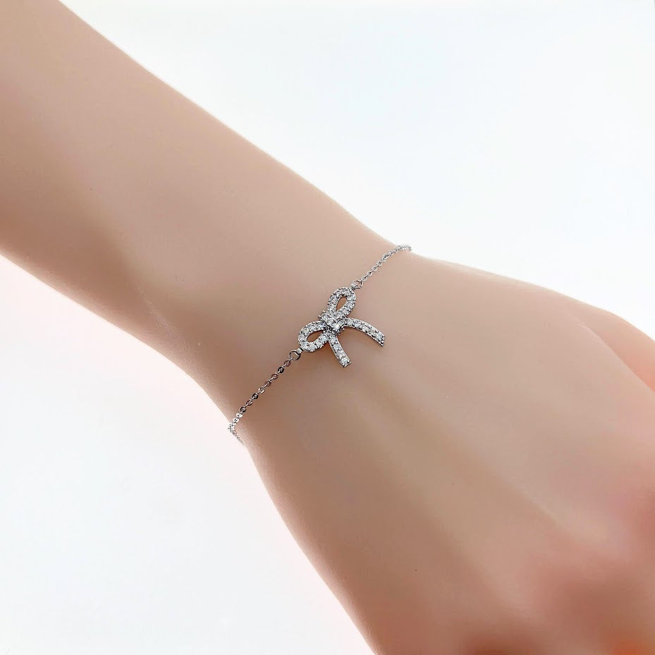 Ribbon Cubic Zirconia Bracelet - CHOMEL