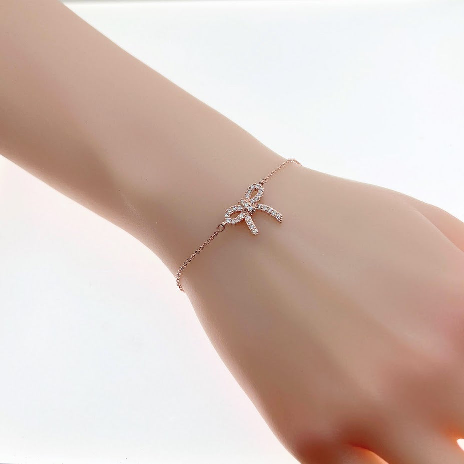 Ribbon Cubic Zirconia Bracelet - CHOMEL