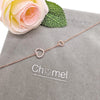 Rosegold Heart Cubic Zirconia Bracelet - CHOMEL