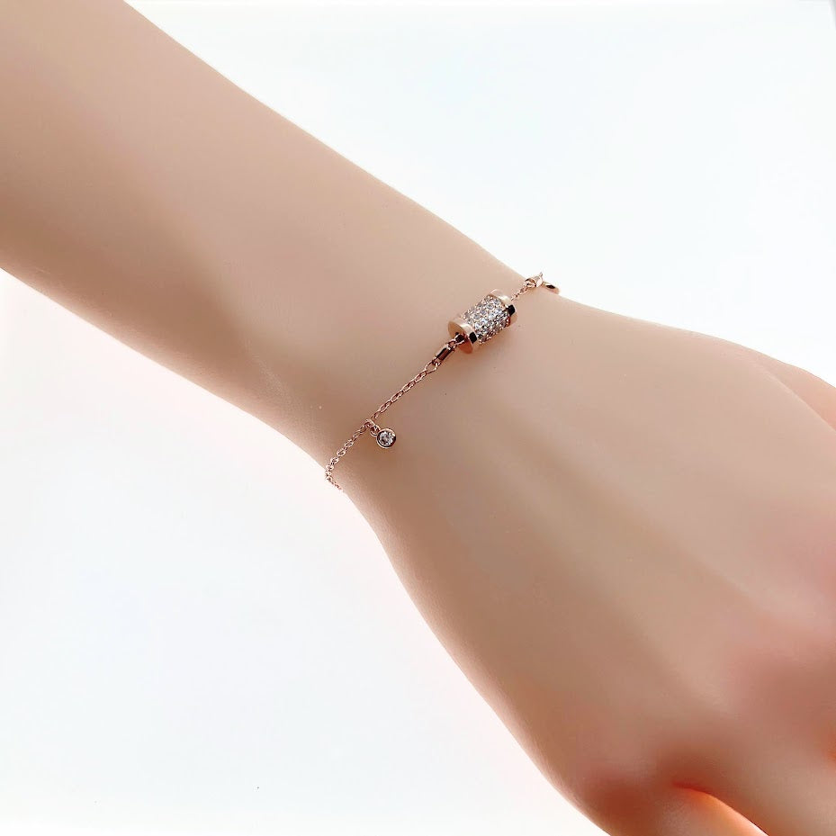 Cubic Zirconia Tunnel Bracelet - CHOMEL
