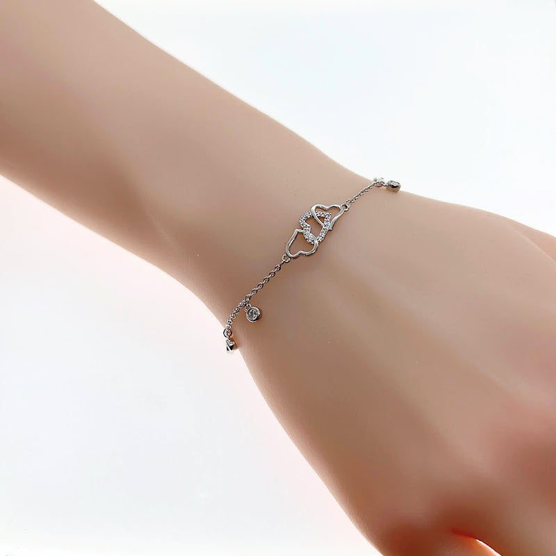 Heart Cubic Zirconia Bracelet - CHOMEL