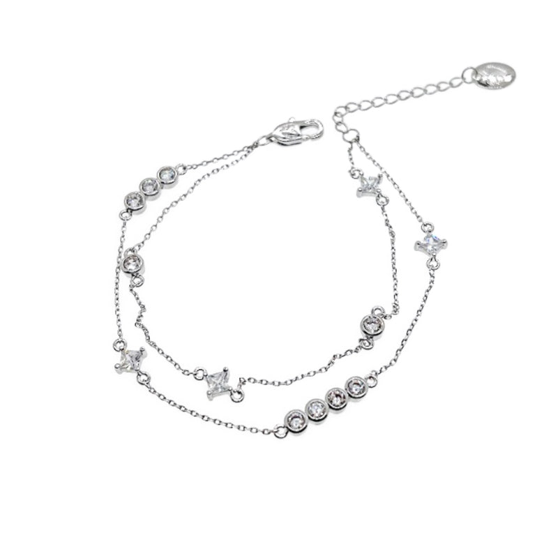 Cubic Zirconia Chain Bracelet - CHOMEL