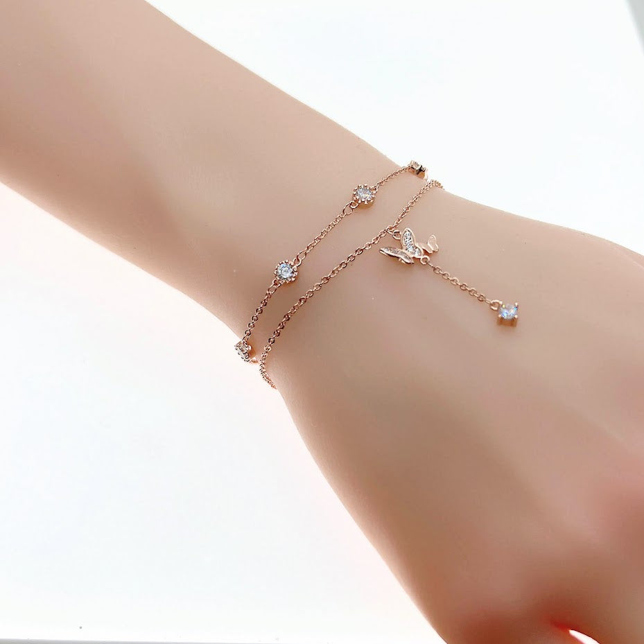 Butterfly Cubic Zirconia  Bracelet - CHOMEL