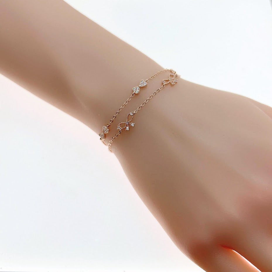 Ribbon Cubic Zirconia Bracelet - CHOMEL