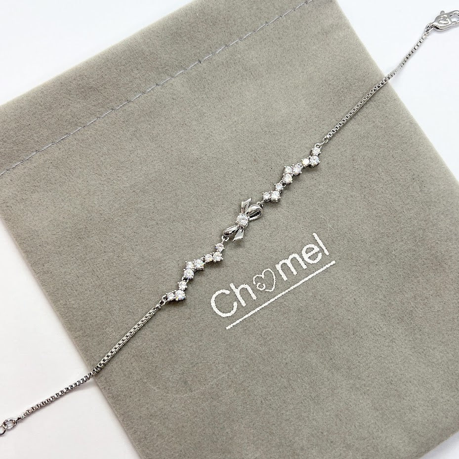 Ribbon Cubic Zirconia Bracelet - CHOMEL