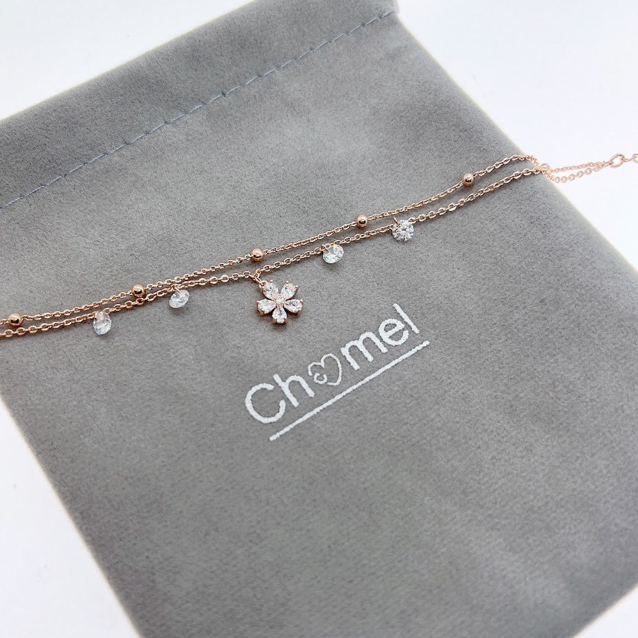 Flower Cubic Zirconia Bracelet - CHOMEL