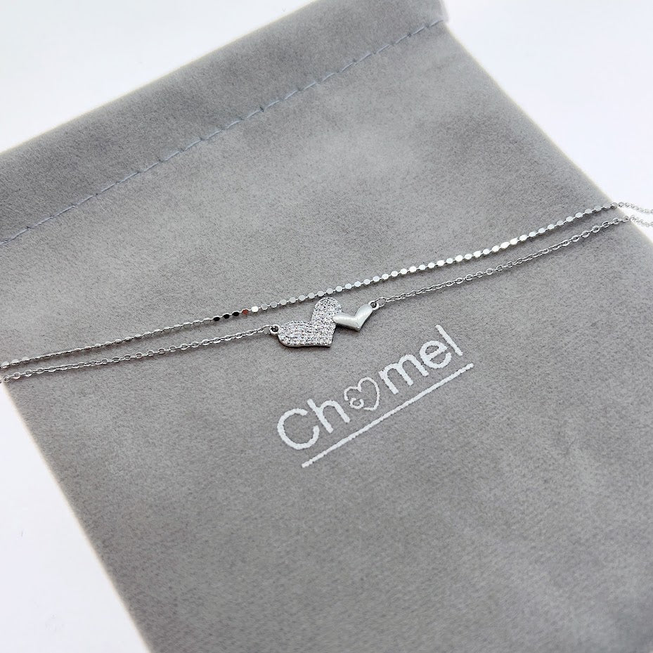 Heart Cubic Zirconia Bracelet - CHOMEL