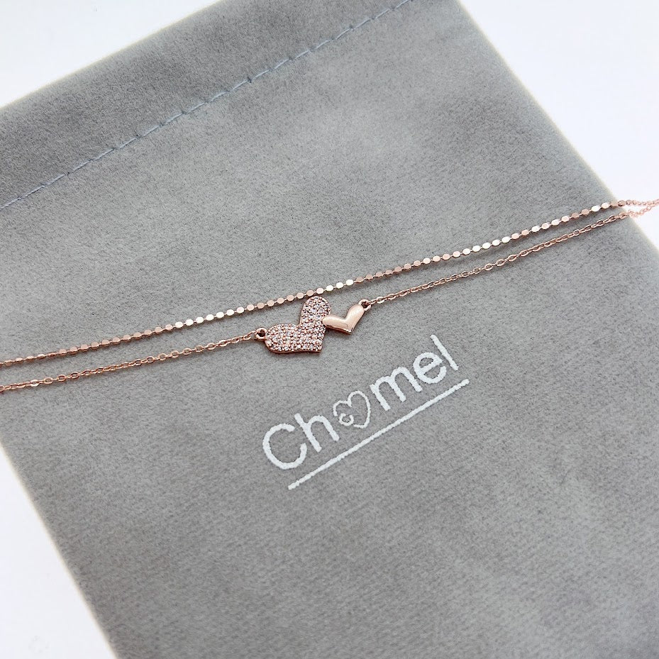 Heart Cubic Zirconia Bracelet - CHOMEL
