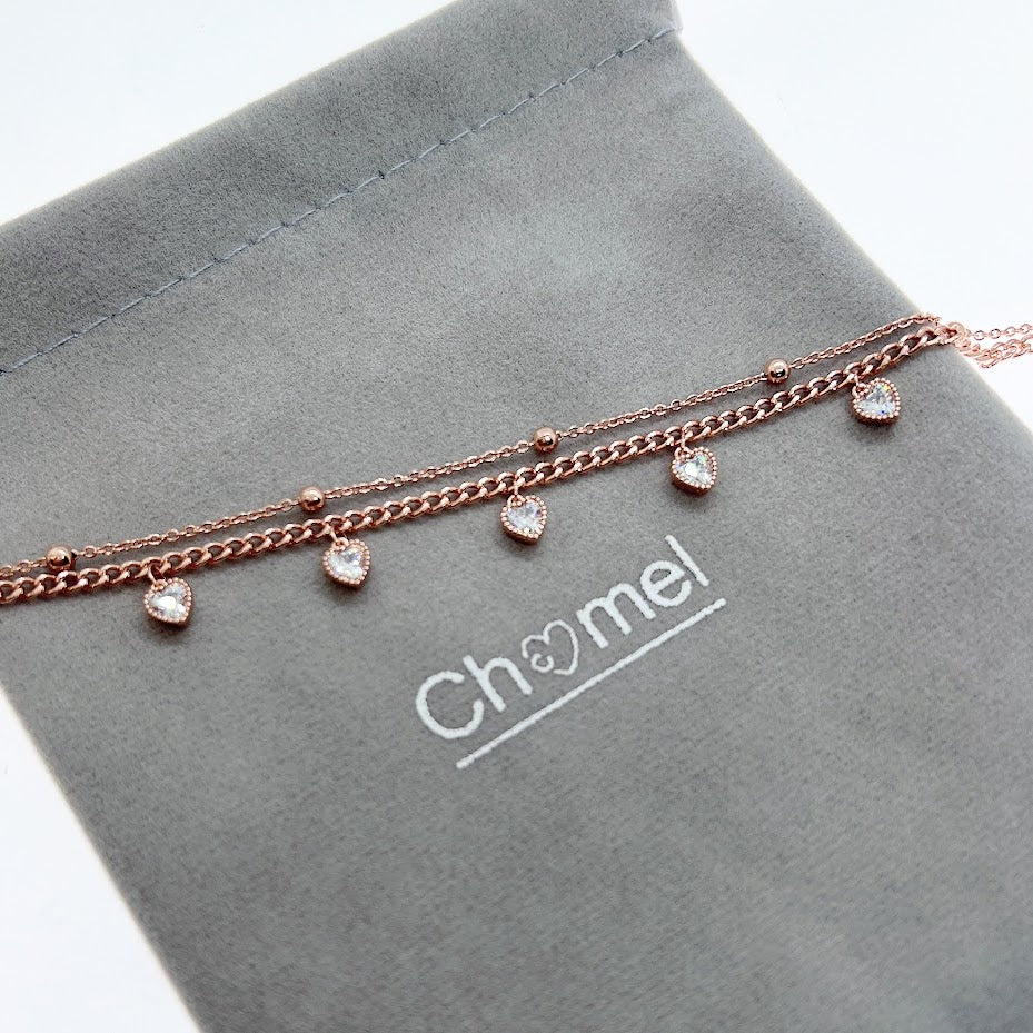 Heart Cubic Zirconia Bracelet - CHOMEL