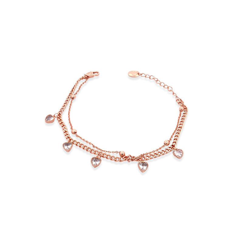 Heart Cubic Zirconia Bracelet - CHOMEL