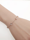 Rosegold Flower Cubic Zirconia Bracelet - CHOMEL