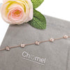 Rosegold Flower Cubic Zirconia Bracelet - CHOMEL