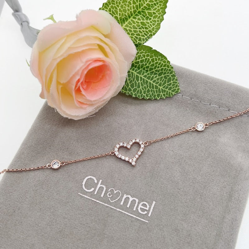 Heart Cubic Zirconia Bracelet - CHOMEL