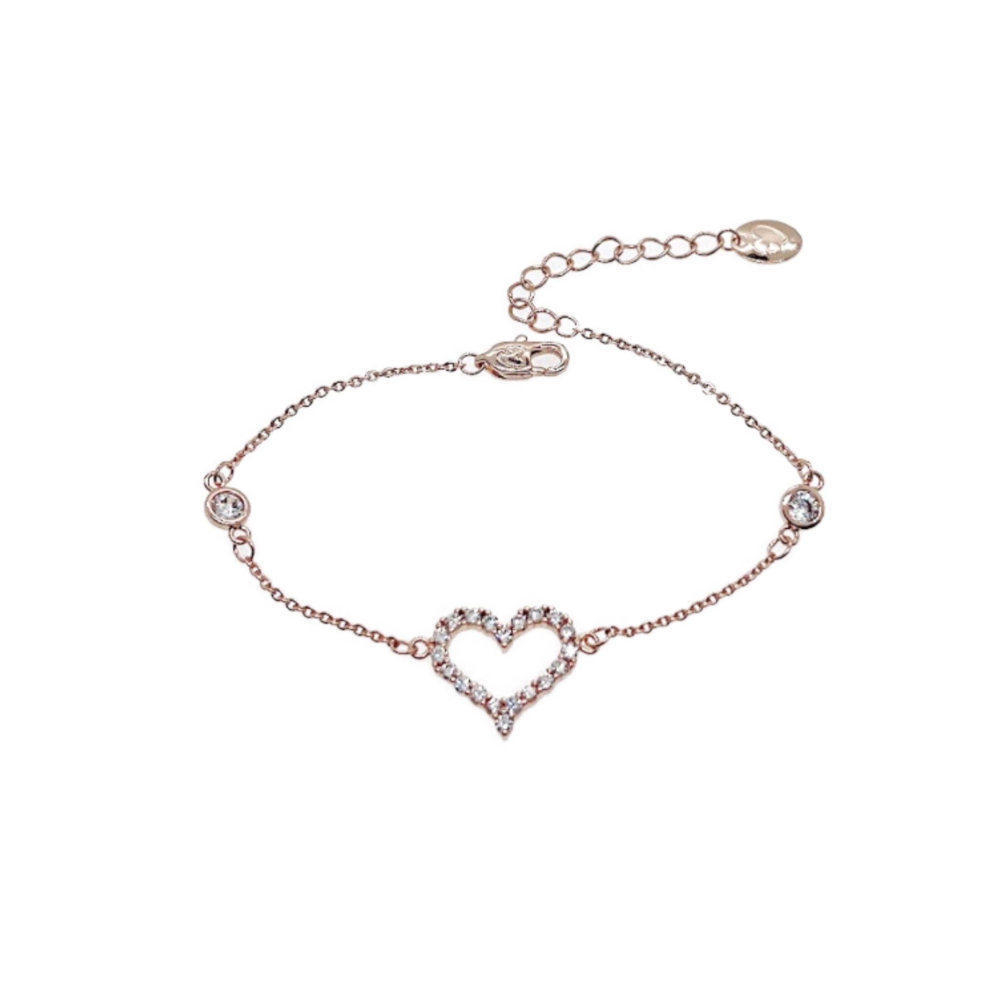 Heart Cubic Zirconia Bracelet - CHOMEL