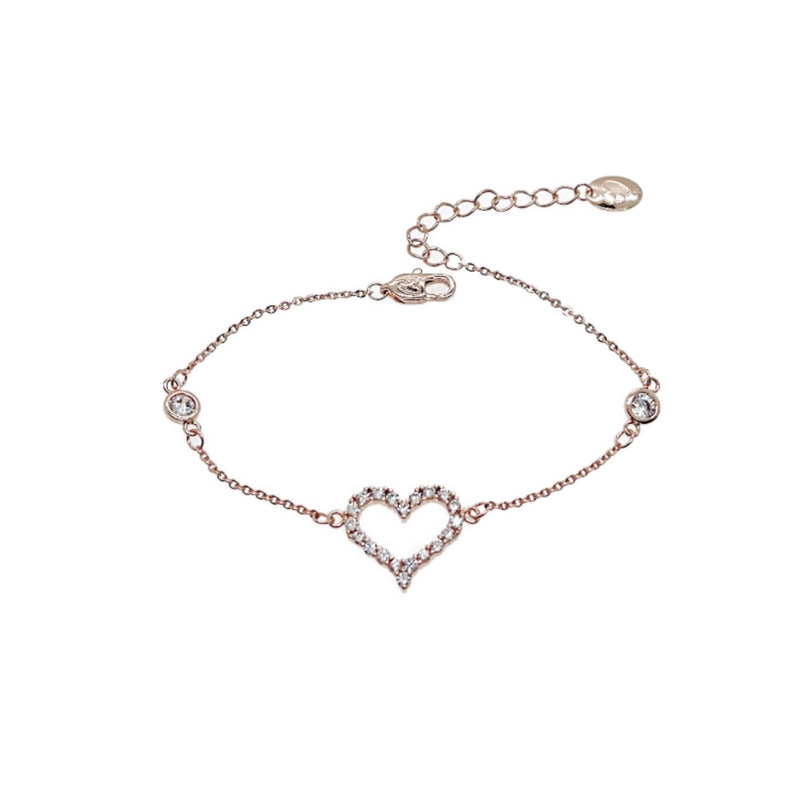 Heart Cubic Zirconia Bracelet - CHOMEL