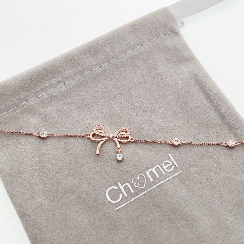 Ribbon Cubic Zirconia Bracelet - CHOMEL