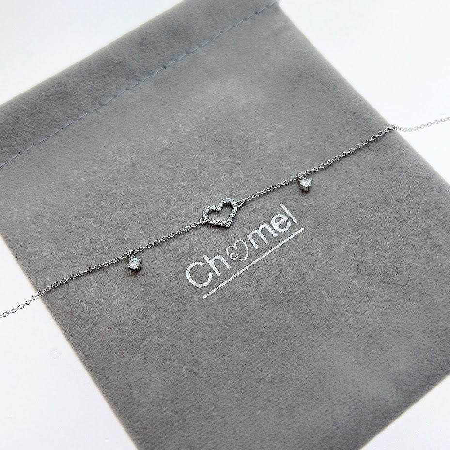 Heart Cubic Zirconia Bracelet - CHOMEL