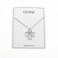 Clover Leaf Simulated Moonstone Necklace - CHOMEL