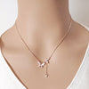 Simulated Moonstone Butterfly Necklace - CHOMEL