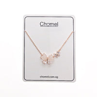 Simulated Moonstone Ribbon Necklace - CHOMEL