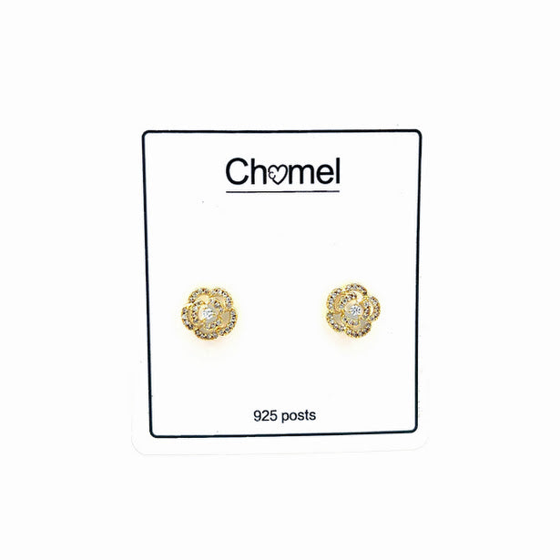 Flower Cubic Zirconia Earrings - CHOMEL