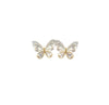 Enamel Butterfly With Cubic Zirconia Earrings