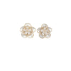 Enamel Flower With Cubic Zirconia Earrings