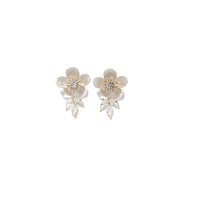 Flower Cubic Zirconia Earrings