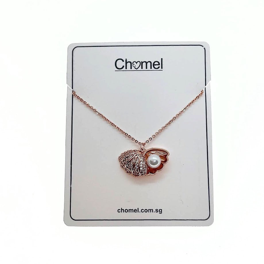 Shell Cubic Zirconia Necklace - CHOMEL