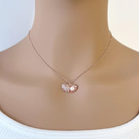 Shell Cubic Zirconia Necklace - CHOMEL