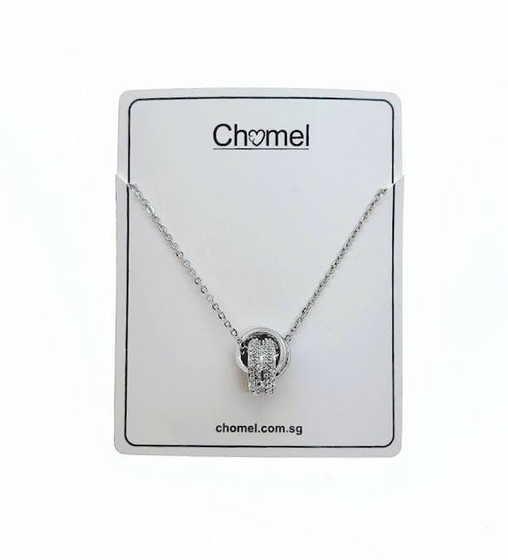 Interlocking Cubic Zirconia Necklace - CHOMEL