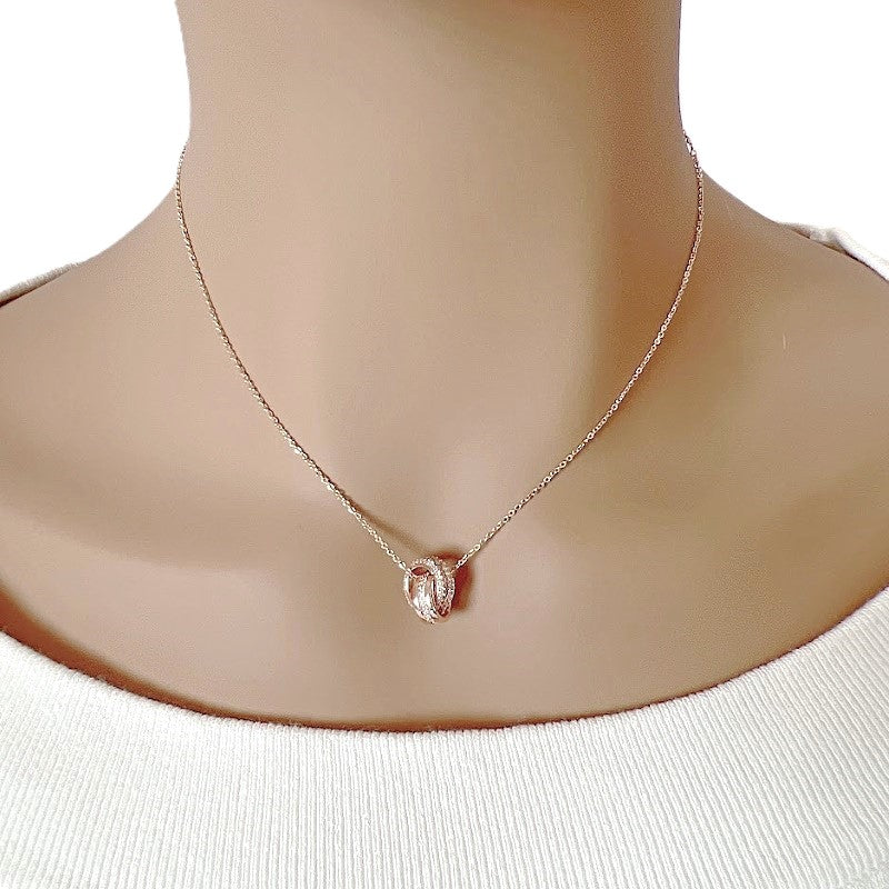 Interlocking  Cubic Zirconia Necklace - CHOMEL
