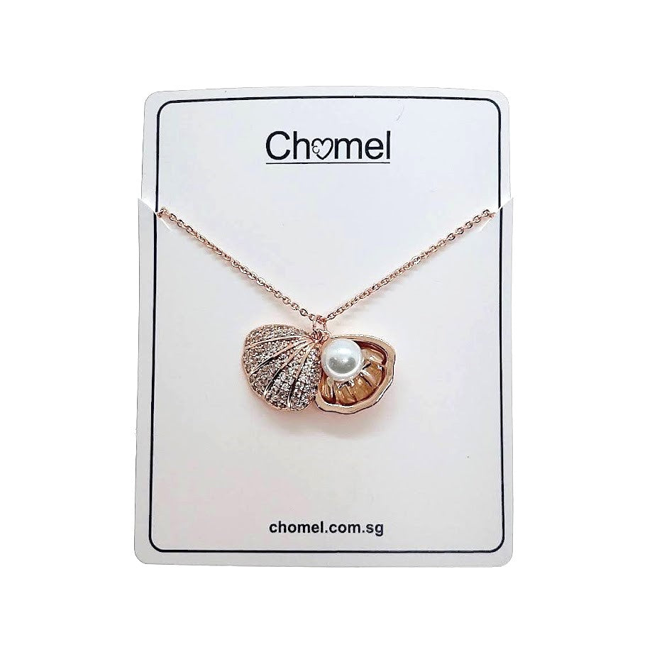 Shell Cubic Zirconia Necklace - CHOMEL