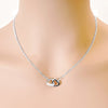 Heart Interlocking Cubic Zirconia Necklace - CHOMEL