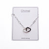 Heart Interlocking Cubic Zirconia Necklace - CHOMEL