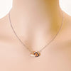 Heart Interlocking Cubic Zirconia Necklace - CHOMEL