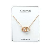 Heart Interlocking Cubic Zirconia Necklace - CHOMEL