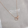 Heart Interlocking Cubic Zirconia Necklace - CHOMEL