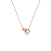 Heart Interlocking Cubic Zirconia Necklace - CHOMEL