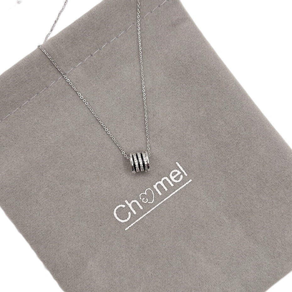 Tunnel Cubic Zirconia Necklace - CHOMEL