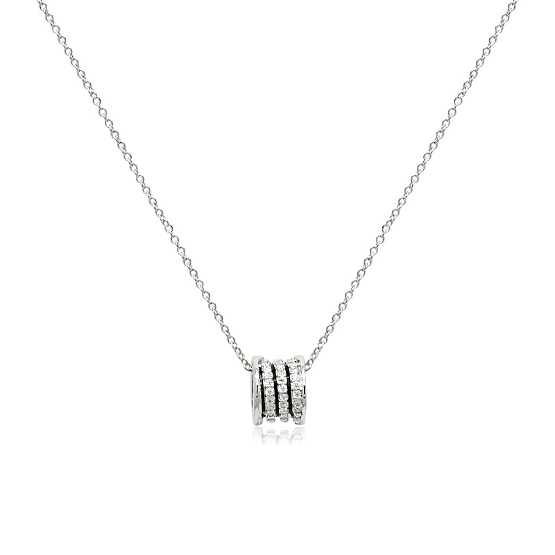 Tunnel Cubic Zirconia Necklace - CHOMEL