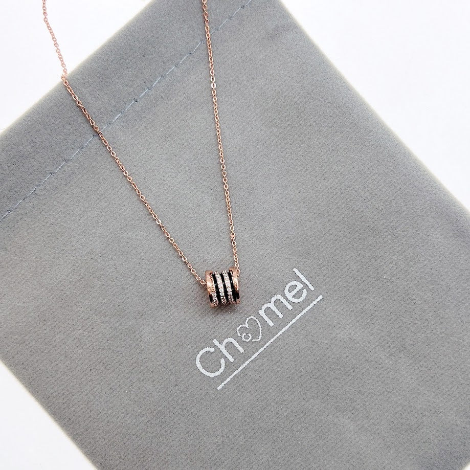 Tunnel Cubic Zirconia Necklace - CHOMEL