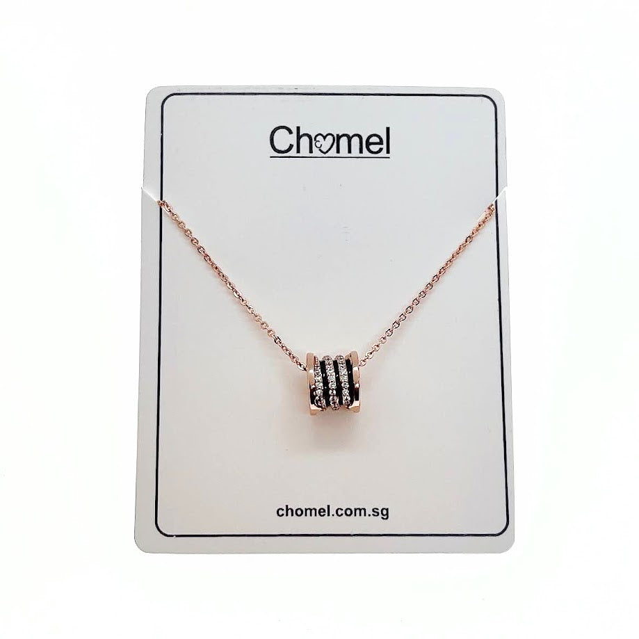 Tunnel Cubic Zirconia Necklace - CHOMEL