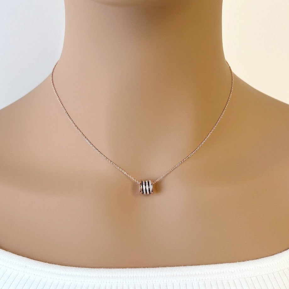Tunnel Cubic Zirconia Necklace - CHOMEL
