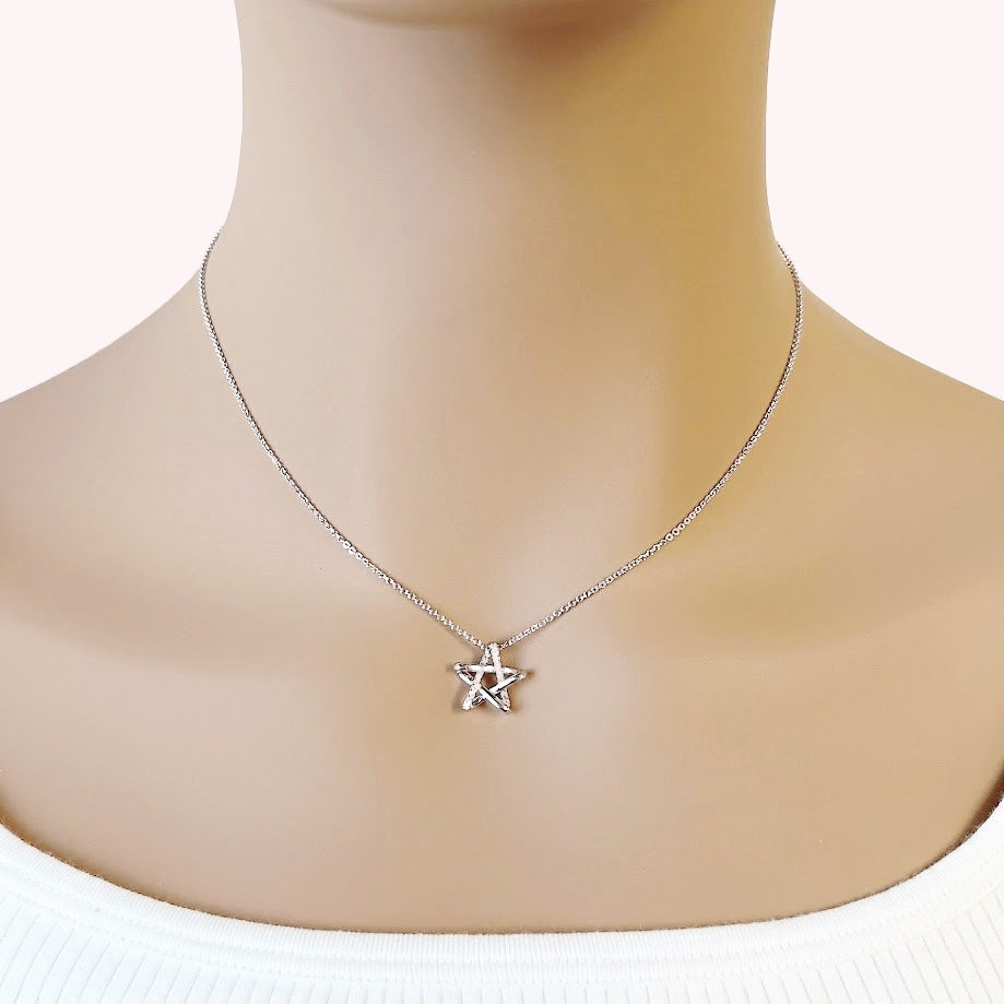 Star Cubic Zirconia Pendant Necklace - CHOMEL