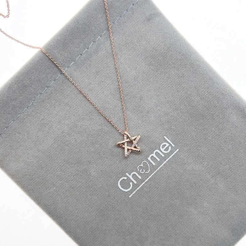 Star Cubic Zirconia Pendant Necklace - CHOMEL