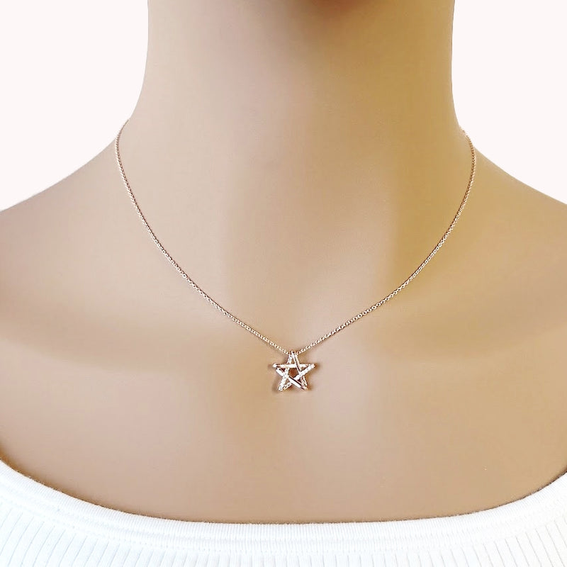 Star Cubic Zirconia Pendant Necklace - CHOMEL