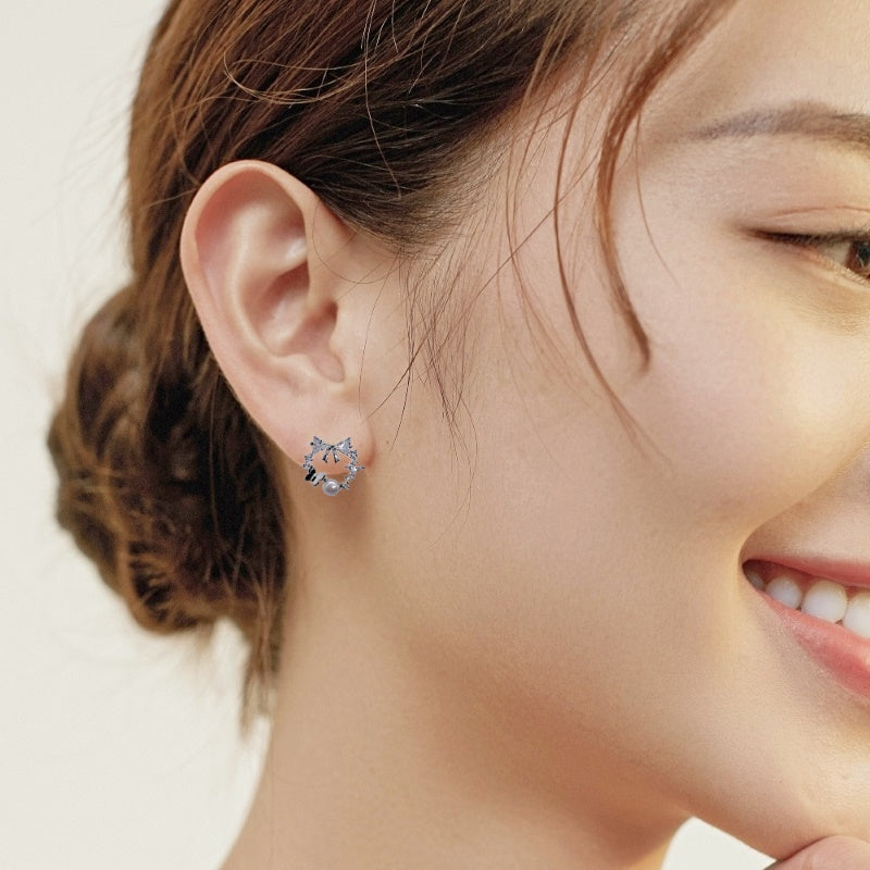 Freshwater Pearl Ribbon Earrings - CHOMEL