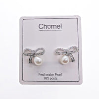 Freshwater Pearl Ribbon Earrings - CHOMEL