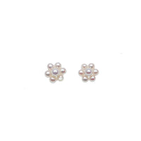 CHOMEL Freshwater Pearl Flower Stud Earrings